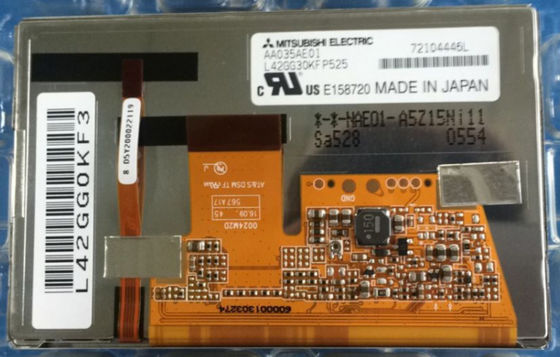 AA035AE01三菱3.5INCH 960×540 RGB 400CD/M2 WLED	LVDSの作動の臨時雇用者。:-20 | 70の°C産業LCDの表示
