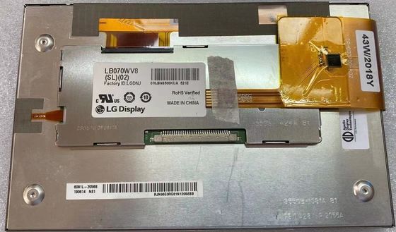 LB070WV8-SL02 LGの表示7.0&quot; 800×480 450cd/m2産業LCDの表示133PPI