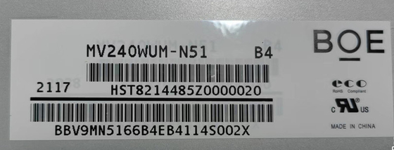 MV240WUM-N51 BOE 24.0&quot; 1920 ((RGB) ×1200, 250 cd/m2 産業用液晶ディスプレイ