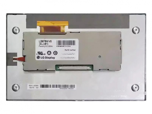 LB070WV8-SL02 LGディスプレイ 7&quot; 800 ((RGB) × 480, WVGA 133PPI, 450 cd/m2 インダストリアルLCDディスプレイ