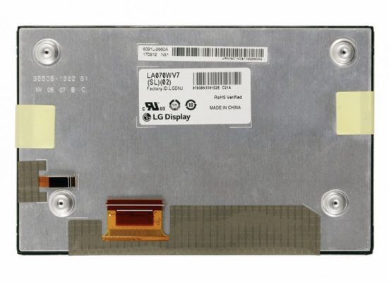 LA070WV7-SL02 LGディスプレイ 7&quot; 800 ((RGB) × 480 WVGA 133PPI 1000 cd/m2 インダストリアルLCDディスプレイ