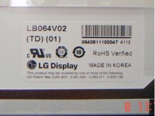 LB064V02-TD01 6.4インチ 640×480 250 cd/m2 ビューイングアングル 65/65/50/60 TFT-LCD,LCM