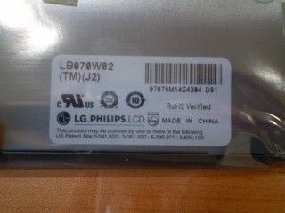 TFT 7.0" LB070W02-TMJ2 220 cd/m2 (タイプ) 65/65/45/55 (タイプ)