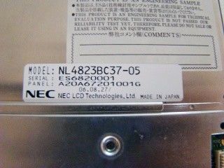 NL4823BC37-05 CCFL バックライト 7.0 INCH 480×234 NEC TFT LCD 157.5 ((H) ×90.5 ((V) mm