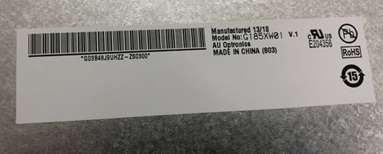 18.5 インチ 84PPI 300cd/m2 AUO TFT LCD G185XW01 V0 85/85/80/80 (タイプ)