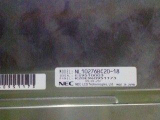 NL10276BC20-18 NEC 10.4" 1024 ((RGB) ×768, XGA 123PPI 400 cd/m2 80/80/80/80