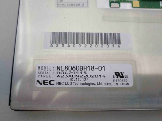 CCFL LVDS NLT 800×600 7.2インチ NEC TFTディスプレイ 400CD/M2 NL8060BH18-01