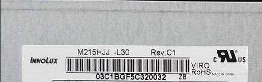 インノラックス 21.5&quot; 250cd/m2 Tft Lcd Screen M215HJJ-L30 Rev.C1 89/89/89/89 (タイプ)