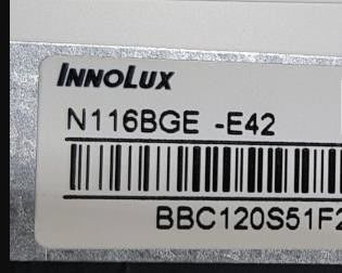 N116BGE-E42 Innolux 11.6」1366の（RGB） ×768 220 cd/mの²産業LCDの表示