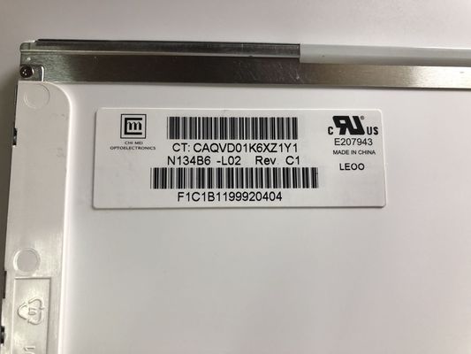 N134B6-L02 CMO 13.4」1366の（RGB） ×768 220 cd/mの²産業LCDの表示