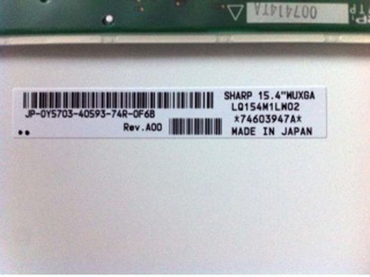 LQ154M1LW02シャープ	15.4の」LCM 1920×1200RGB	200cd/mの²   産業LCD表示