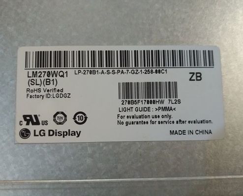LM270WQ3-SLC1 LGの表示27.0&quot; 2560×1440 300cd/m2産業LCDの表示