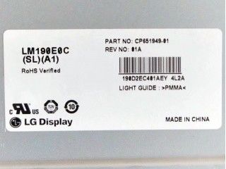 LM190E0A-SLD5 LGの表示19.0」1280の（RGB） ×1024 250 cd/mの²産業LCDの表示