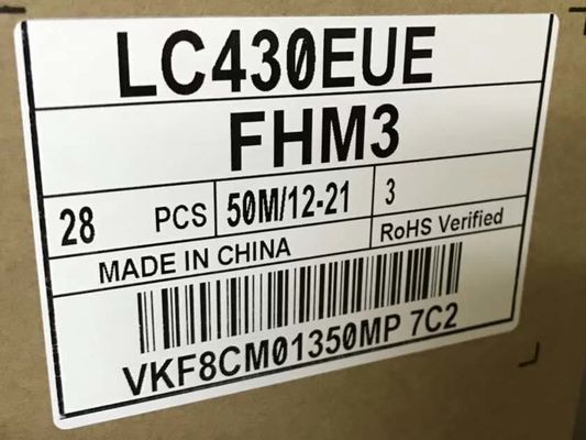 43in 51PPI Square Tft ディスプレイ 1920×1080 300cd/M2 LC430EUE-FHM3 89/89/89/89 (タイプ)