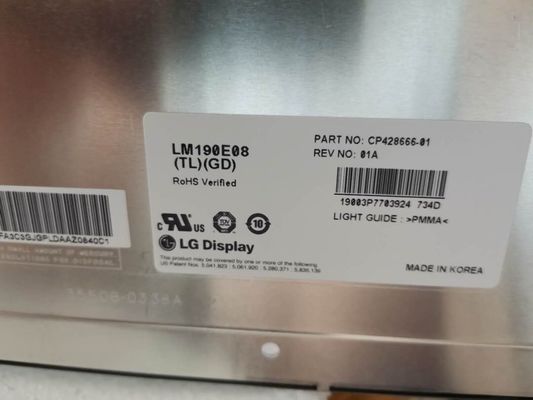 LM190E08-TLGD LGの表示19.0」1280の（RGB） ×1024 300 cd/mの²産業LCDの表示