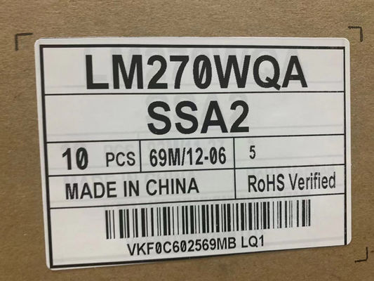 LM270WQA-SSA2 LGの表示27.0&quot; 2560 （RGB） ×1440 400 cd/mの²産業LCDの表示