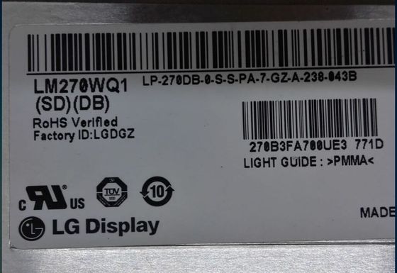 27.0&quot; 2560×1440 420cd/m2 TFT LCD パネル 108PPI LM270WQ1-SDC2 89/89/89/89 (タイプ)