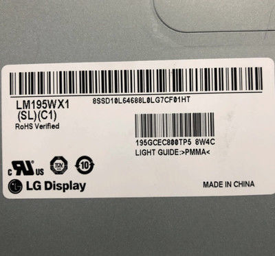 LM195WX1-SLC1 LGの表示19.5」1440の（RGB） ×900 250 cd/mの²産業LCDの表示