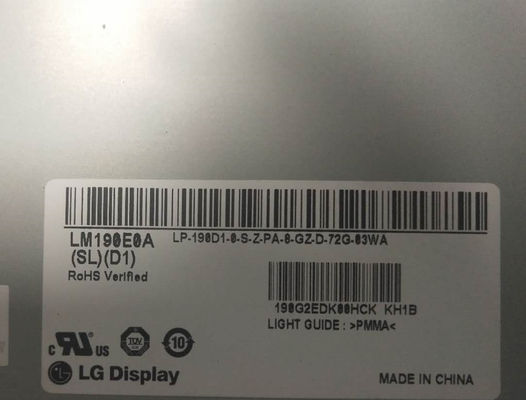 1280×1024 250cd/m2 86PPI WLED LCDスクリーン 19.0&quot; LM190E0A-SLD1 89/89/89/89 (タイプ)