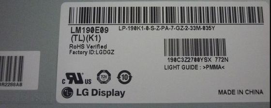 SXGA 1280×1024 TFT LCD パネル 86PPI 250cd/m2 LM190E09-TLK1 85/85/75/85 (タイプ)